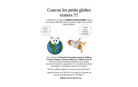 Animation baby et mini poussin au Basket club Allaudien !!