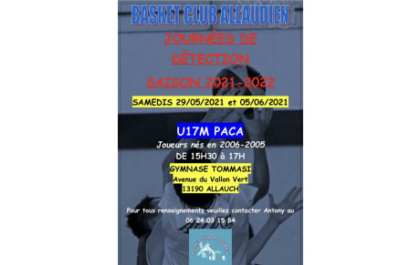 DETECTIONS U17M PACA SAISON 2021-2022