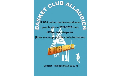 RECHERCHE ENTRAINEURS SAISON 2022-2023