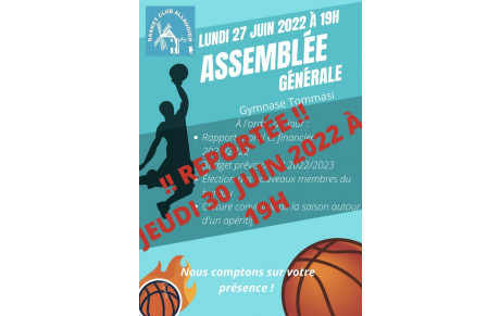 ASSEMBLEE GENERALE REPORTEE !!!